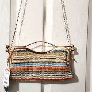 Raffia clutch/ crossbody bag